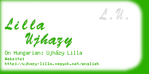 lilla ujhazy business card