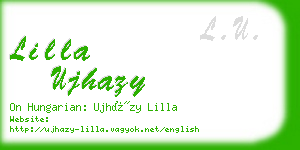 lilla ujhazy business card